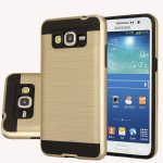 Wholesale Samsung Galaxy J2 Prime, Grand Prime Plus Armor Hybrid Case (Gold)